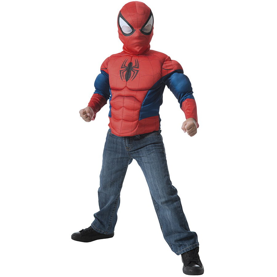 Set Costum Spiderman 31517 Bluza cu Muschi si Masca Varsta 4 - 6 Ani Rosu/Albastru