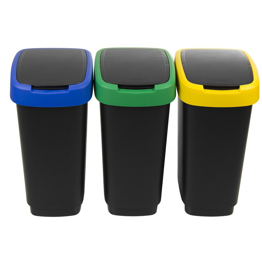 Set 3 Cosuri de Gunoi Twist 3 x 25L Negru