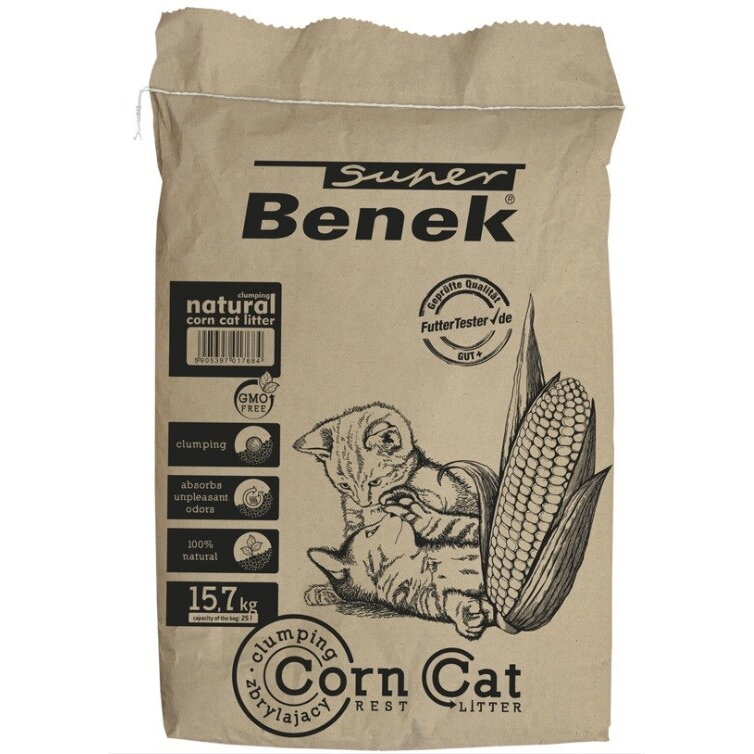 Nisip pentru Litiera Super Benek Certech Corn Cat 25L