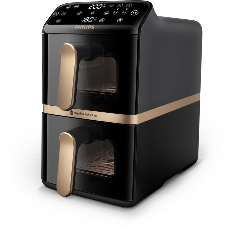 Friteuza cu Aer Cald Seria 4000 10L Dubla Independenta 2750W Negru