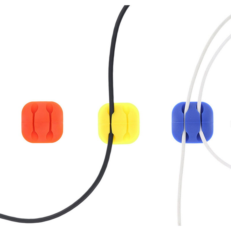 Clips-uri silicon, organizator cablu Tellur FRF dublu 3buc