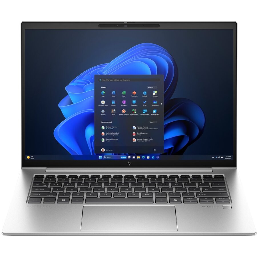 Laptop EliteBook 840 G11 Intel Core Ultra 5 135U 14inch 16GB  512GB Wi-Fi 6E Windows 11 Pro AI PC Silver
