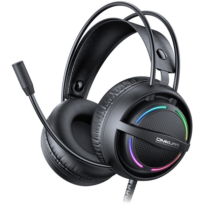 Casti X88, Microfon, USB / Jack 3.5mm, Driver 50mm, Lungime cablu 2.2m, Iluminare RGB, Negru