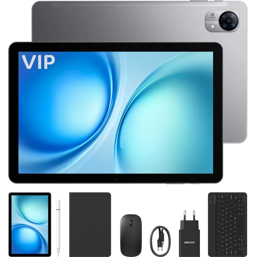 Tableta Doogee Tab G5 VIP 4G Wi-Fi 10.1Inch 120Hz IPS Octa-Core 3GB RAM 128GB Camera 8MP + 5MP GPS Stereo Android 16 Gray