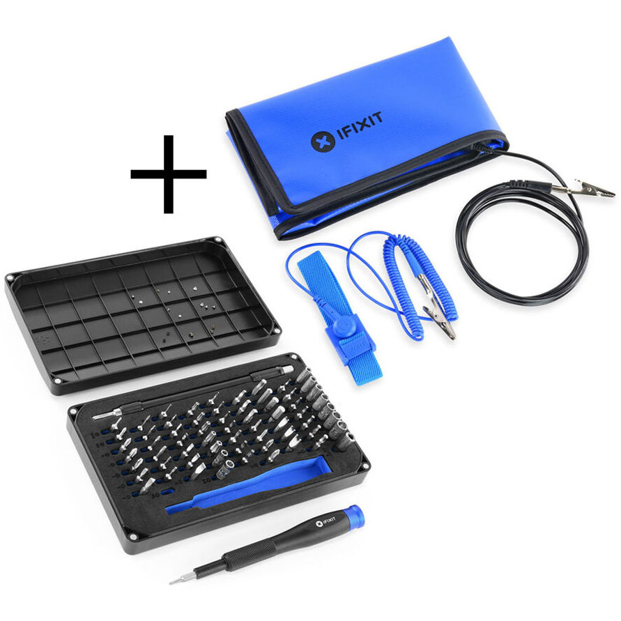 Kit Surubelnita Mako cu 64 Biti Kit + Covoras Antistatic Pliabil Albastru