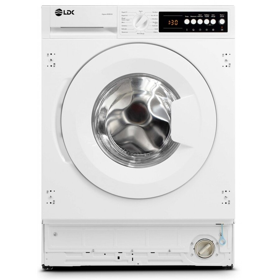 Masina de Spalat Rufe HIGEEA 812DD D BUILT-IN Clasa D Capacitate 8 Kg 1200 Rpm 15 Programe Anti-Alergic Amanare Pornire Spalare Rapida Display LED Alb