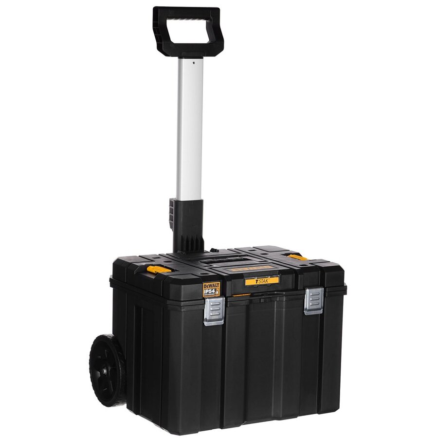 Cutie Depozitare Scule DWST83347-1 cu Roti si Maner Rabatabil Capacitate Maxima de Incarcare 50KG IP54 Negru