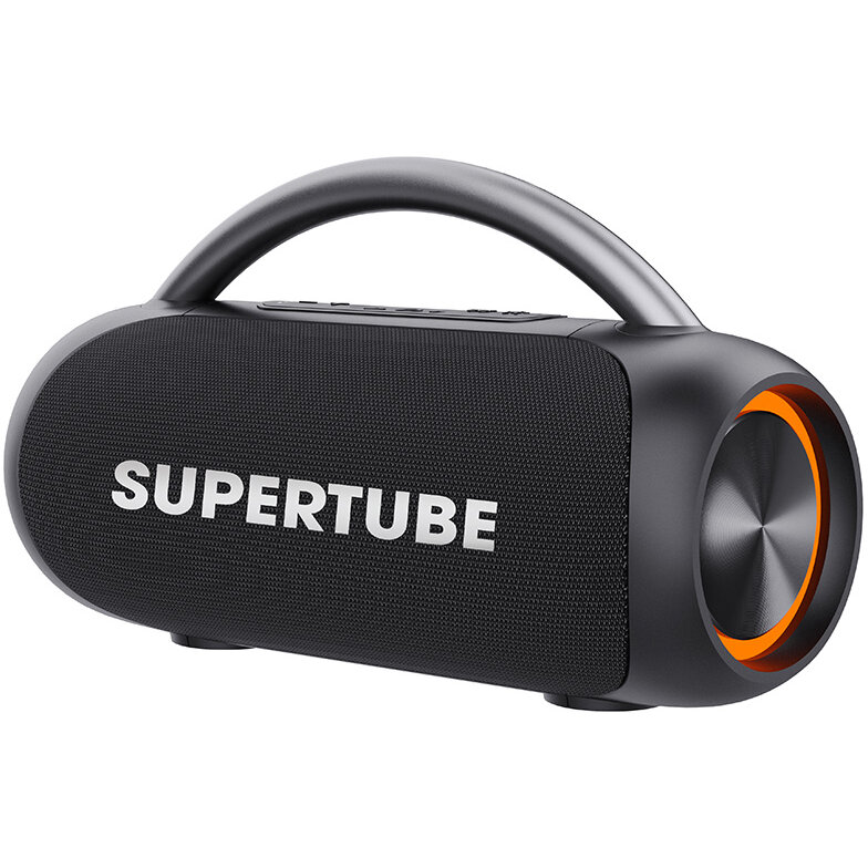 Boxa Portabila SuperTube TWS Bluetooth Iluminare RGB RMS 30W IPX5 1800mAh Negru