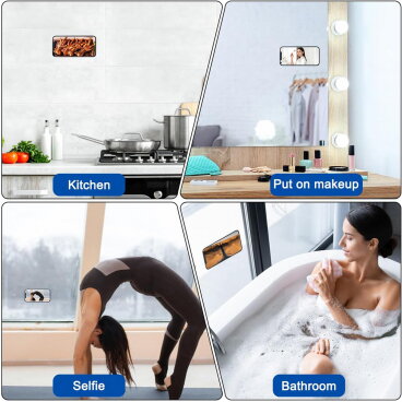 Suport cu Ventuze Techsuit SPP-PAD SIlicon Adeziv Roz — imaginea 3