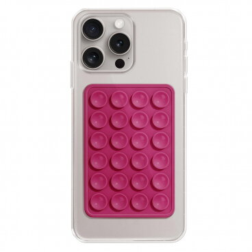 Suport cu Ventuze Techsuit SM-PAD Silicon Adeziv Fucsia