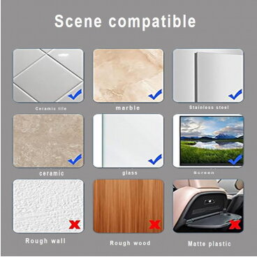 Suport cu Ventuze Techsuit SC-PAD SIlicon Adeziv Gri Deschis — imaginea 2