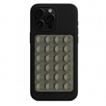 Suport cu Ventuze Techsuit SC-PAD SIlicon Adeziv Gri Deschis