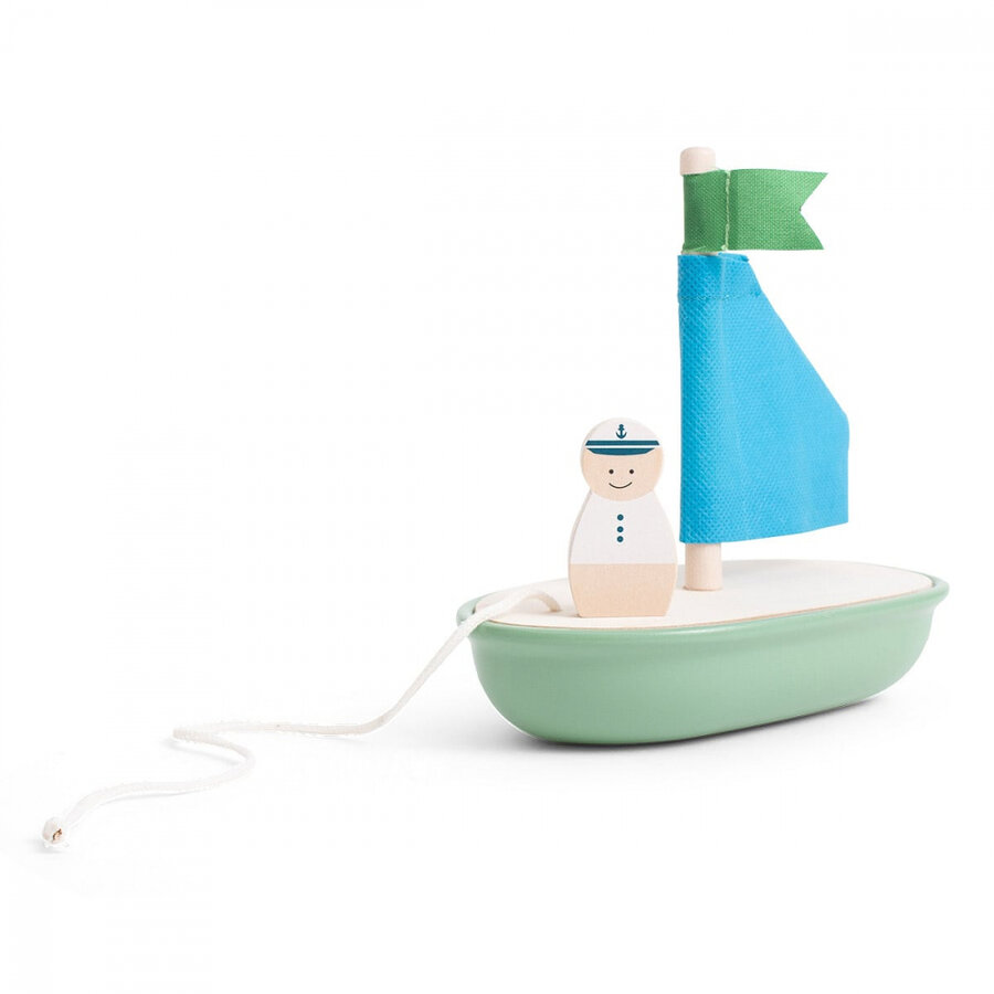 Barcuta Din Lemn Cu Panze, Copii Varsta 2-7 Ani Albastru