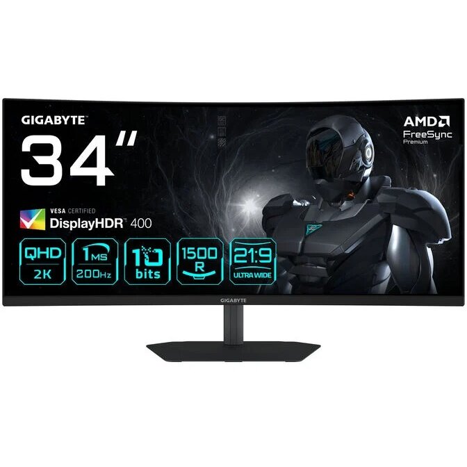 Monitor G34WQC2 34inch WQHD Gaming 200Hz VA-Panel Freesync Premium Negru