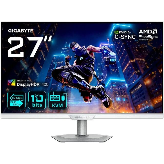 Monitor M27UP ICE 27inch UHD/FHD Gaming 160/320Hz SS-IPS-Panel Freesync Premium Alb