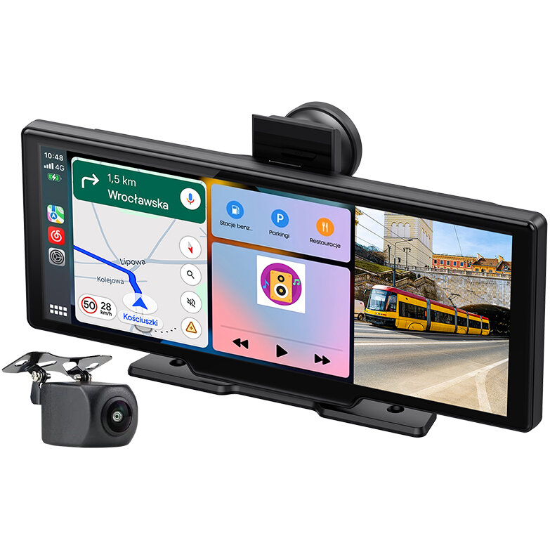 Statie Multimedia cu Camera Duala CR-PLAY 10.2 Ecran Tactil IPS 10.2Inch Wi-Fi Bluetooth Radio FM Negru