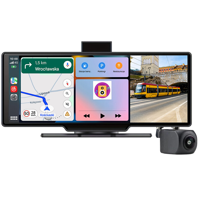Statie Multimedia cu Camera Duală Tracer CR-PLAY 10.2 Ecran Tactil IPS 10.2Inch Wi-Fi Bluetooth Radio FM Negru — imaginea 2
