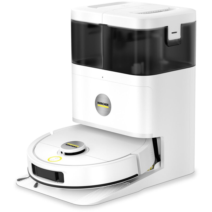 Robot de Aspirare RVM 4 COMFORT 15000Pa Navigatie LiDAR Autonomie Maxim 160 Minute Statie Multifunctionala Alb