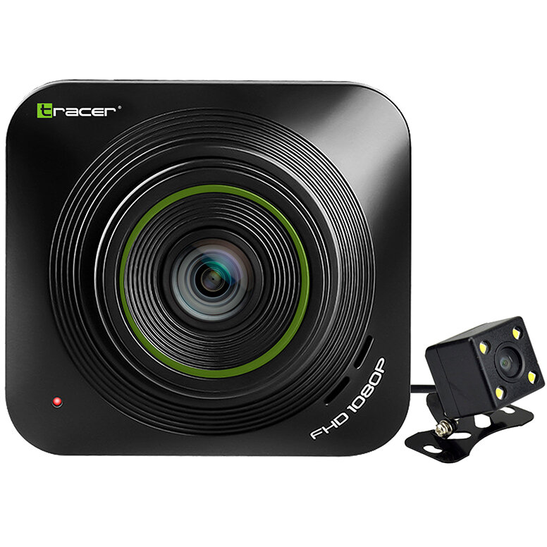 Camera Auto Duala 2.2D FHD Tucana Detectare Miscare Mod Noapte Negru