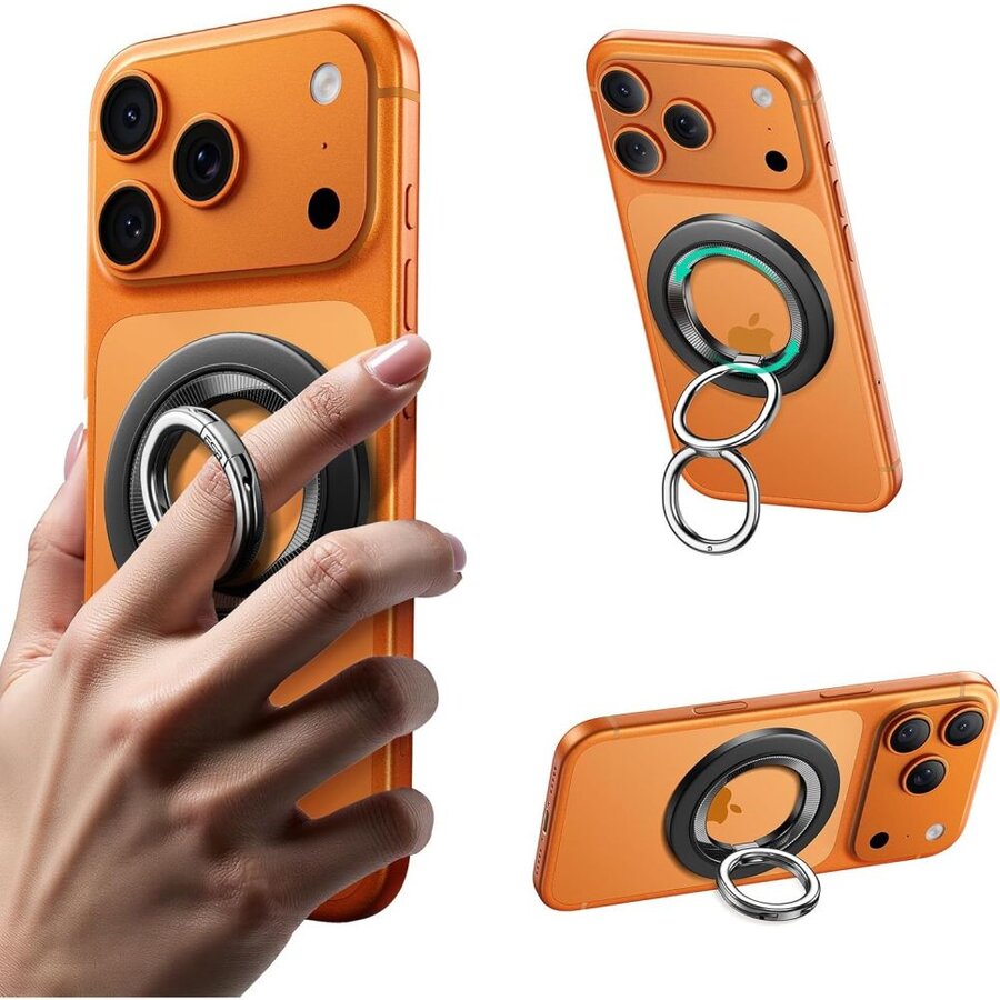 Suport HaloLock, Compatibil MagSafe, Rotire 360 grade, Negru