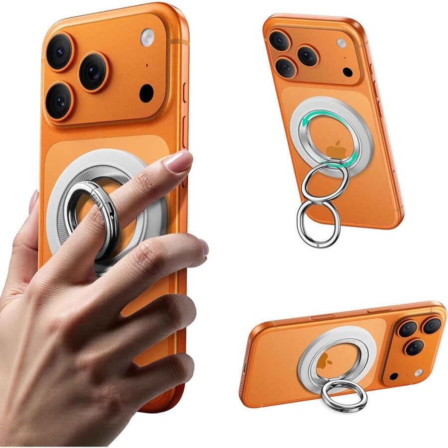 Suport HaloLock, Compatibil MagSafe, Rotire 360 grade, Alb