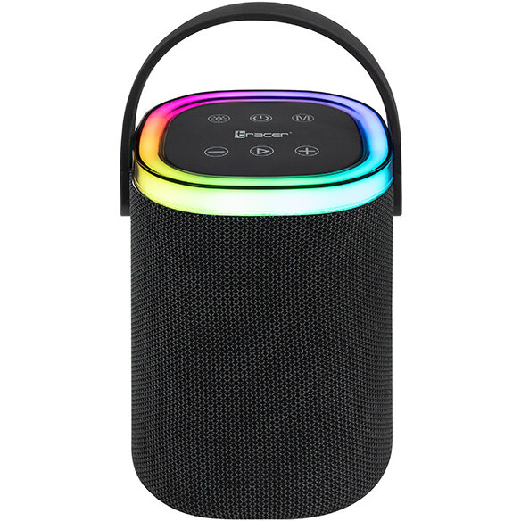 Boxa Portabila Stripe XL TWS Bluetooth RGB Radio FM Slot Card RMS 10W Negru