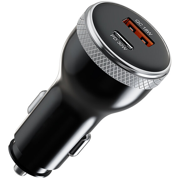 Incarcator Auto ProCharge 51W 1x USB-A 1x USB-C PD30W Negru