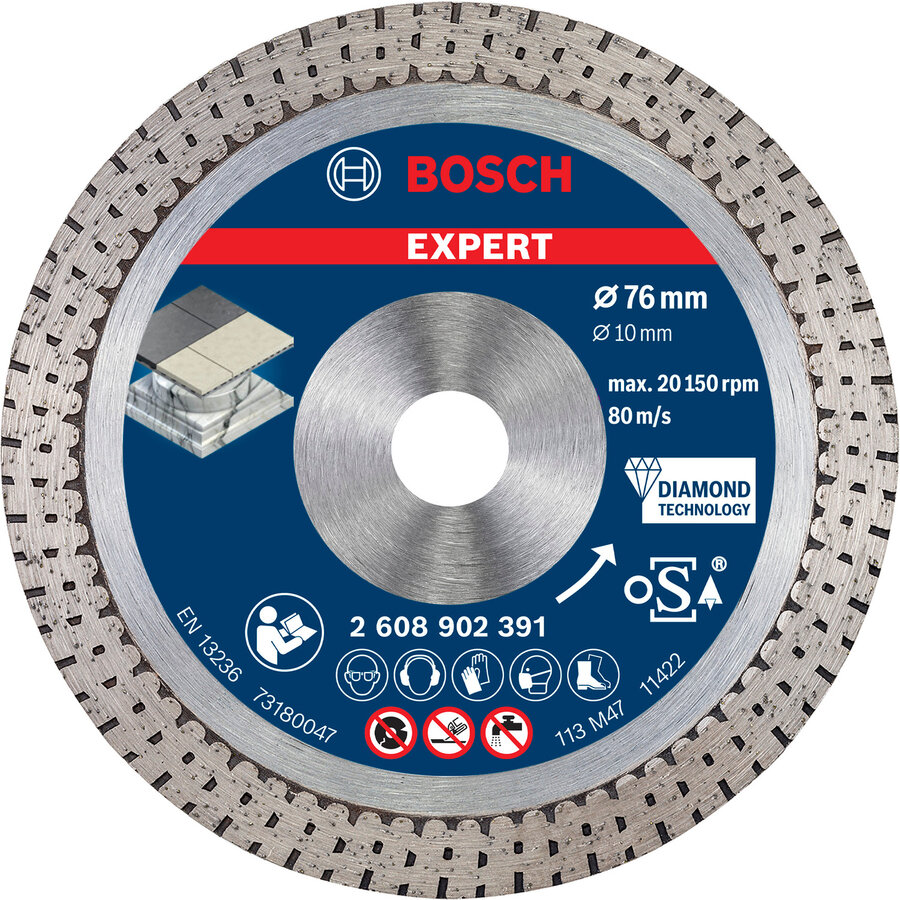 Disc Diamantat Expert HardCeramic 76x10x1.5mm pentru Ceramica Dura