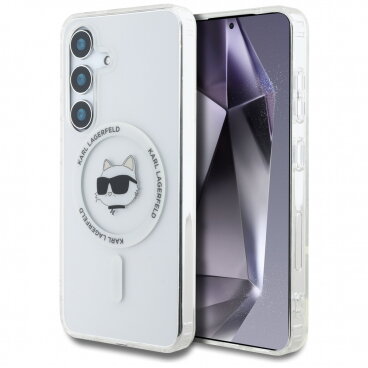 Husa Karl Lagerfeld MagSafe Samsung Galaxy S25 S931 IML Choupette's Head Alb
