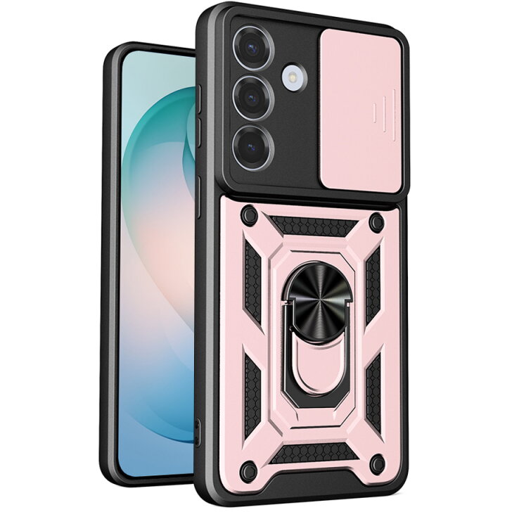 Husa Techsuit pentru Samsung Galaxy S26 Plus Roz Aurie