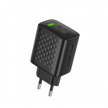 Incarcator Lito Rețea LC25 65W 3.25A 1 x USB-A - 2 x USB-C Negru