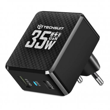 Incarcator Techsuit Rețea CHPD173 Tiny 35W 3A 1 x USB-A - 1 x USB-C Alb — imaginea 5