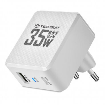 Incarcator Techsuit Rețea CHPD173 Tiny 35W 3A 1 x USB-A - 1 x USB-C Alb — imaginea 4