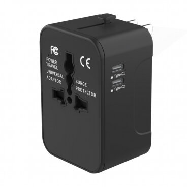 Incarcator Techsuit Rețea HHT202-2C Travel 15W 3A 2 x USB-C Alb — imaginea 2