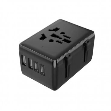 Incarcator Techsuit Rețea HHT203A Travel 20W 3A 2 x USB-A - 2 x USB-C Negru