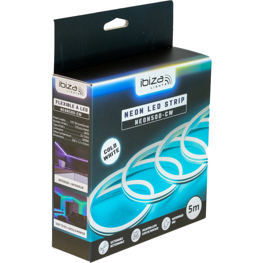 Banda Neonflex 5M IP65 6000K Ibiza Light NEON500-CW - imagine 3