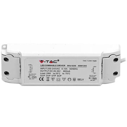 Driver pentru panou LED 29W A++ V-TAC SKU-6259 - imagine 3
