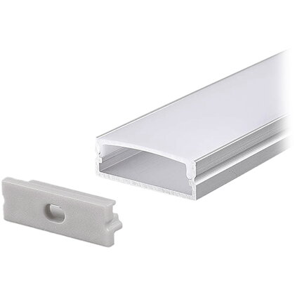 Profil Aluminiu pentru Banda LED 2m 30mm x 10mm Alb Metalic