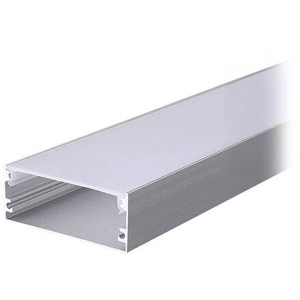 Profil Aluminiu pentru Banda LED 2m 50mm x 20mm Gri