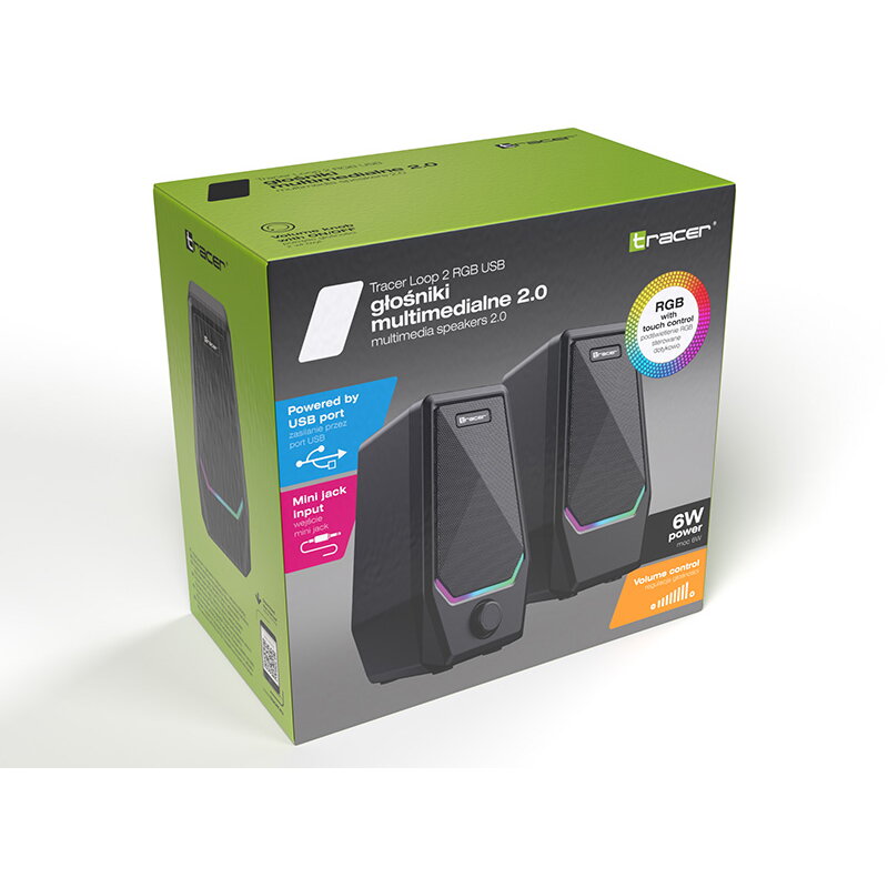 Boxe Desktop Tracer Loop 2.0 RGB 6W Negru — imaginea 6