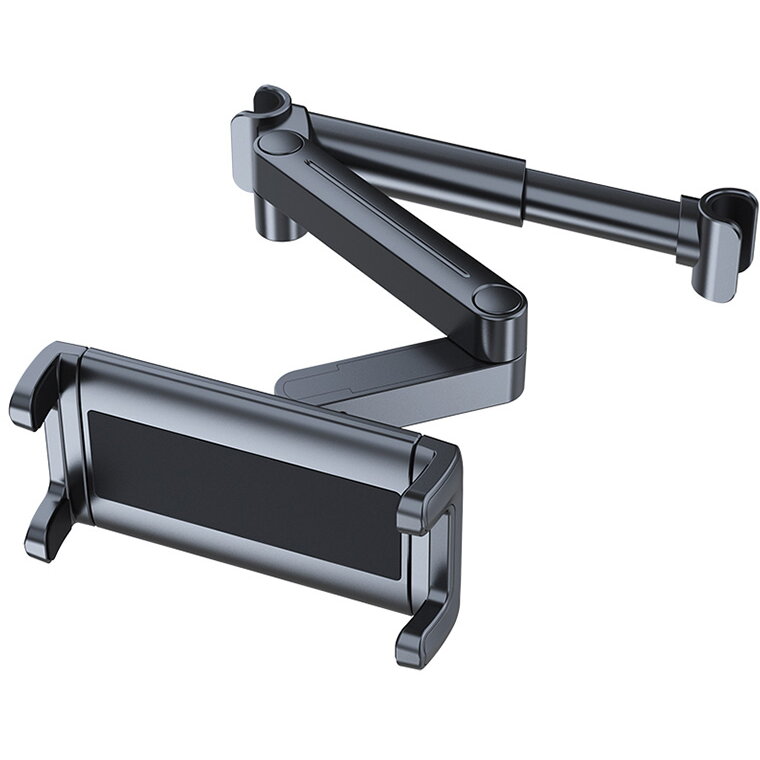 Suport Auto UT2 pentru Tableta / Telefon Prindere la Tetiera Cap Rotativ Diagonala intre 10-26Inch Negru