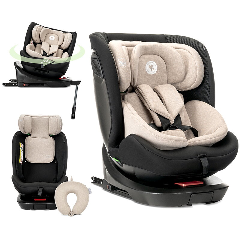 Scaun Auto pentru Copii Concord Pro Isofix Picior de Sprijin Rotativ 360 cu Perna de Calatorie 40-150Cm 0 Luni-12 Ani Beige