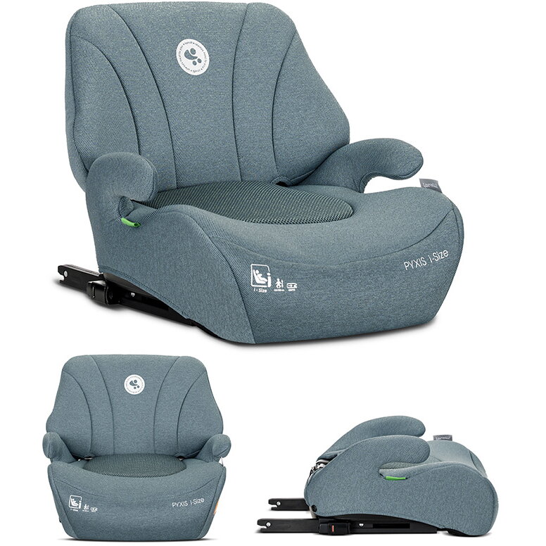 Inaltator Auto pentru Copii Pyxis i-Size Isofix tip Booster cu Spatar Detasabil 6-12 Ani 125-150 Cm Blue