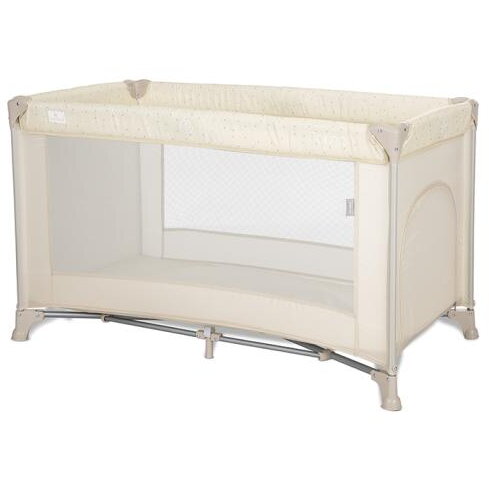 Patut Pliabil pentru Copii Torino 1 Nivel cu Saltea Inclusa si Usa Laterala cu Fermoar Grey