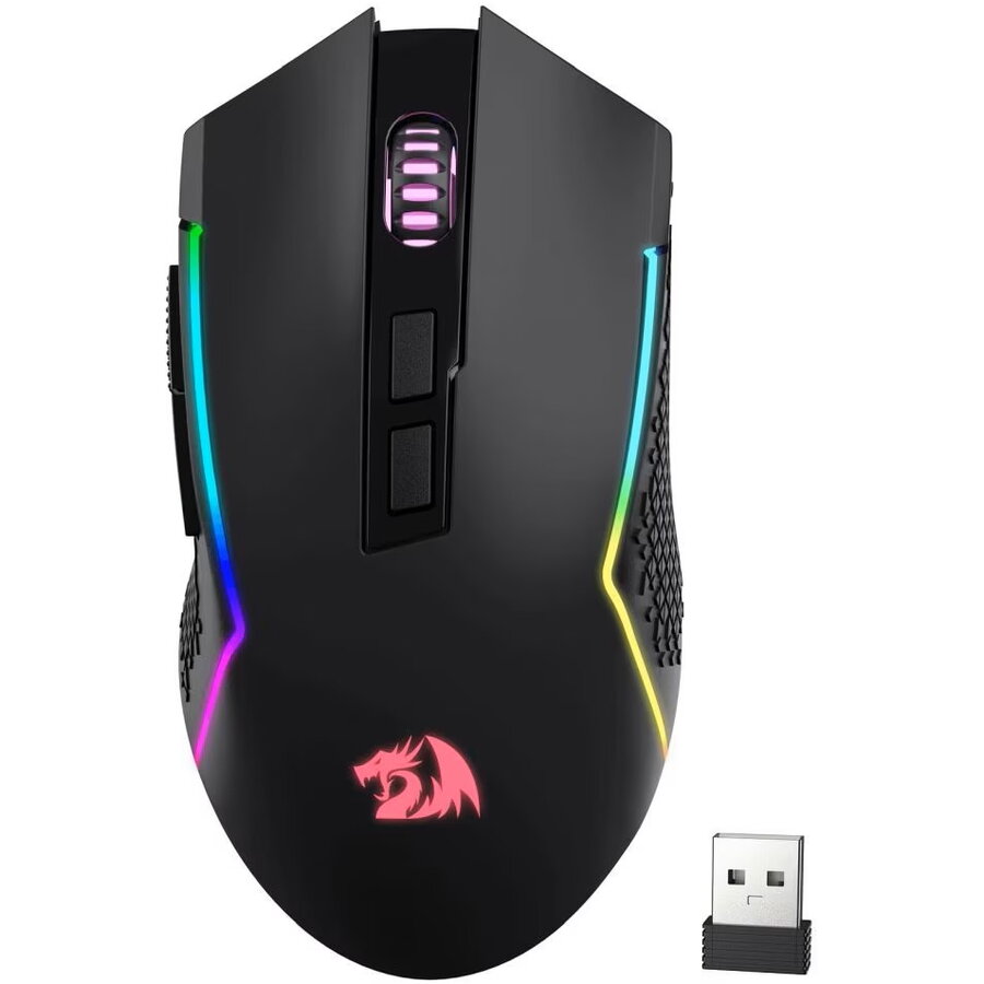 Mouse Gaming M693-RGB Wireless Bluetooth Trident Iluminare RGB Negru