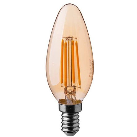 Bec LED E14 4W cu Filament 2200K Alb Cald