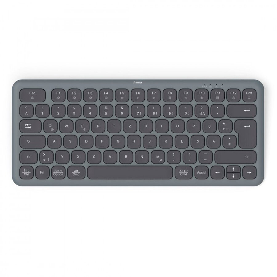 Tastatura Wireless WK-500 Bluetooth Layout Qwerty US Negru/Gri Inchis