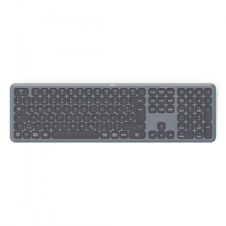 Tastatura Wireless WK-550 2.4GHz RF / Bluetooth Layout US Negru/Gri