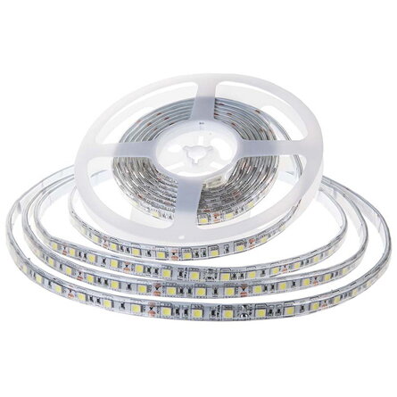 Banda LED 24V SMD 2835 8W/m 120LED/m 3000K IP65 10m Alb Cald