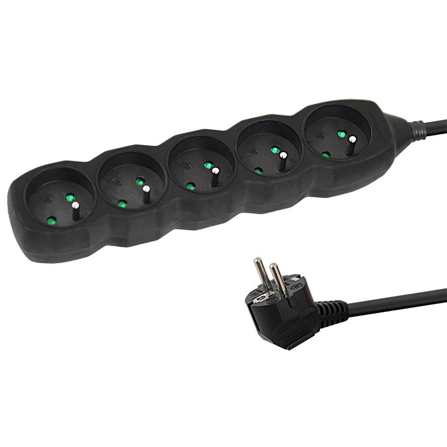 Prelungitor ELK208K 5 Prize 3m Negru